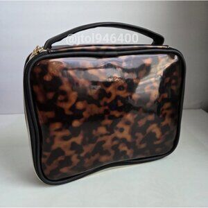 Makeup Bag Tortoise Print Travel Case